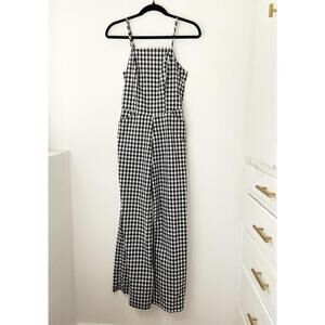 Handmade Black and White Gingham Jumpsuit Size Small